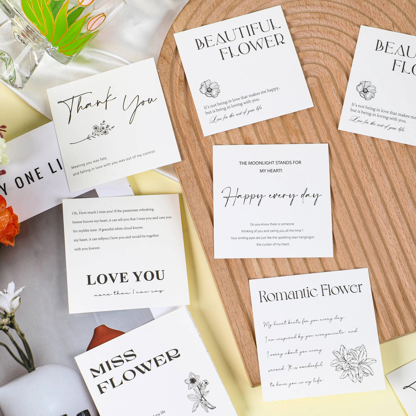 Thiệp hoa đơn bốn mùa trao gửi lời yêu thương  (nhiều mẫu - túi 45 chiếc ) ảnh 17