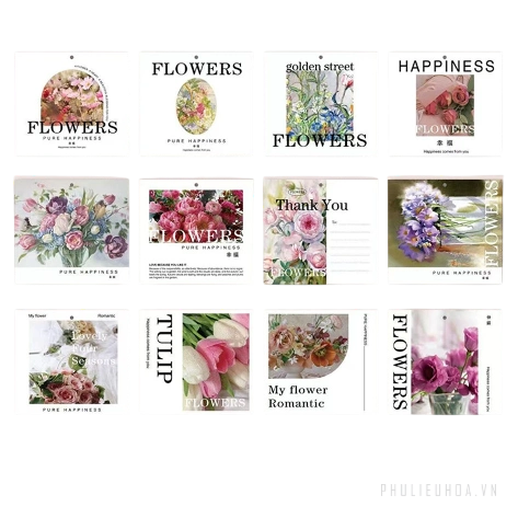 Thiệp hoa đơn bốn mùa trao gửi lời yêu thương  (nhiều mẫu - túi 45 chiếc ) ảnh 26