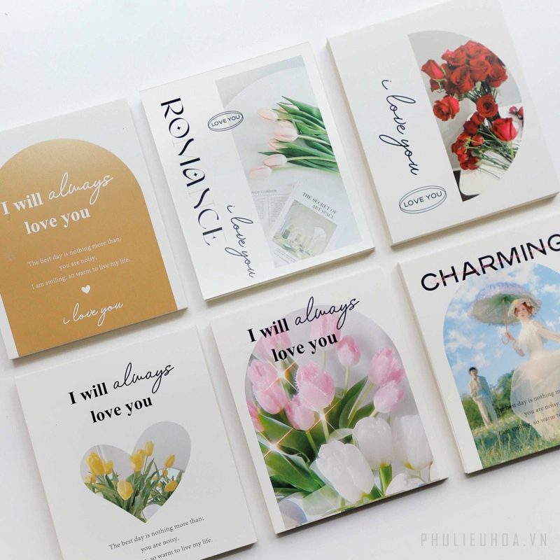 Thiệp hoa đơn bốn mùa trao gửi lời yêu thương  (nhiều mẫu - túi 45 chiếc ) ảnh 32