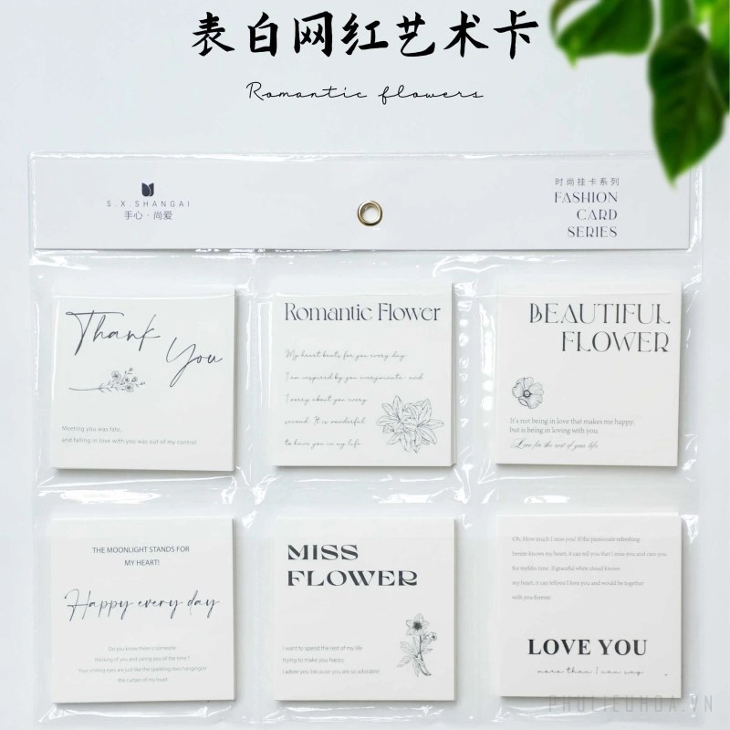 Thiệp hoa đơn bốn mùa trao gửi lời yêu thương  (nhiều mẫu - túi 45 chiếc ) ảnh 34