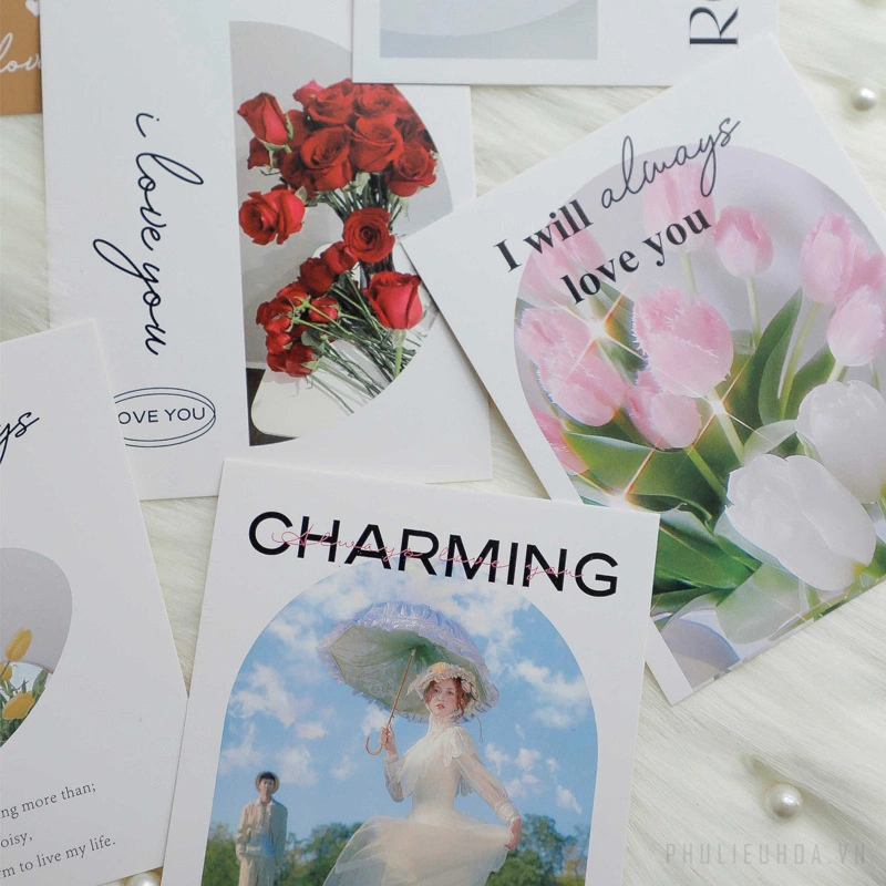 Thiệp hoa đơn bốn mùa trao gửi lời yêu thương  (nhiều mẫu - túi 45 chiếc ) ảnh 19