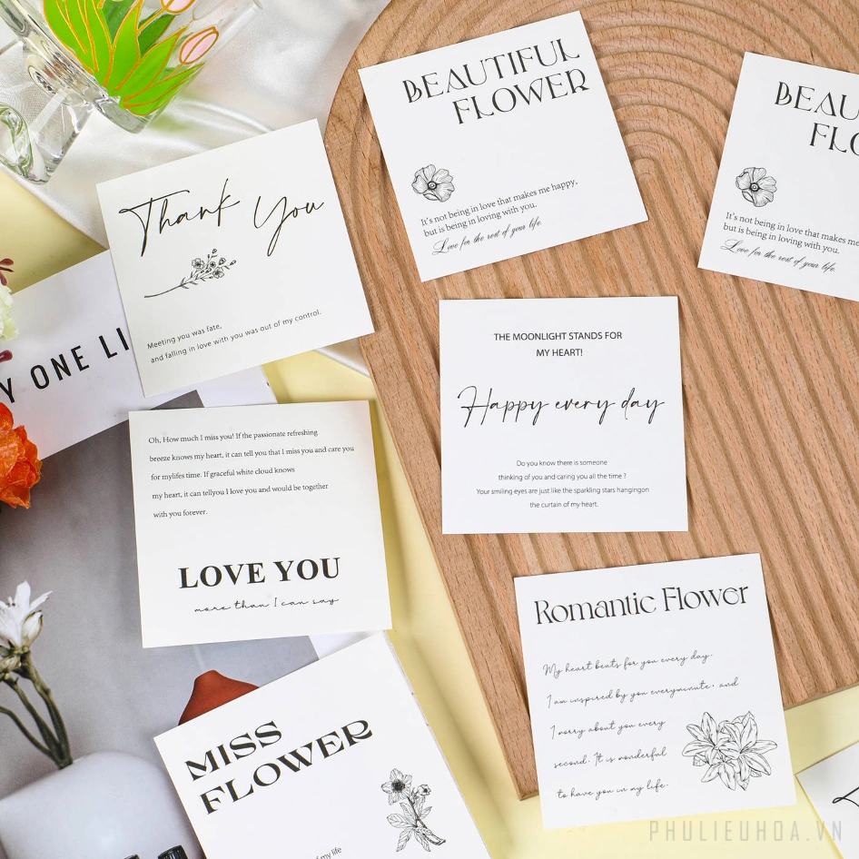 Thiệp hoa đơn bốn mùa trao gửi lời yêu thương  (nhiều mẫu - túi 45 chiếc ) ảnh 17