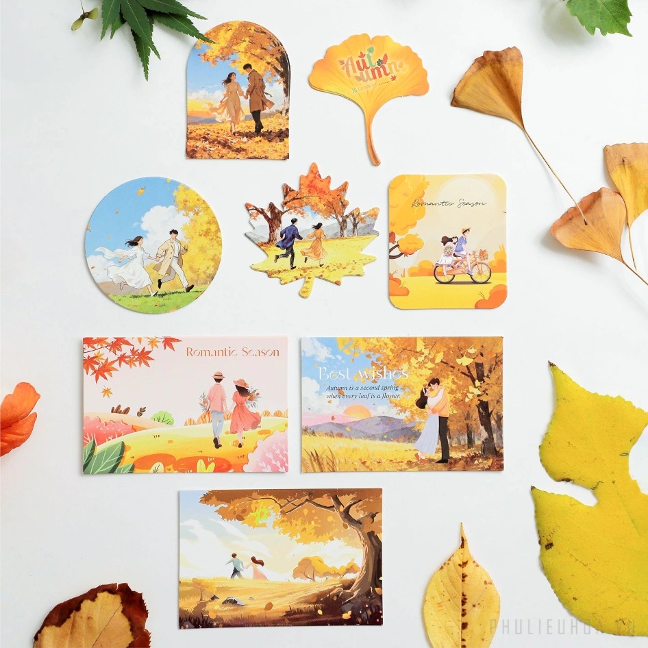 Thiệp hoa đơn bốn mùa trao gửi lời yêu thương  (nhiều mẫu - túi 45 chiếc ) ảnh 37