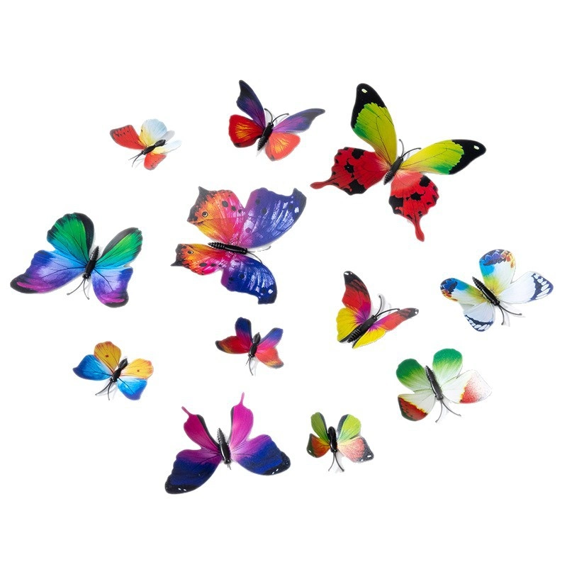 Set 2 túi 24 bướm nam châm trang trí bó hoa, cửa kính, giỏ quả, tủ lạnh ảnh 2