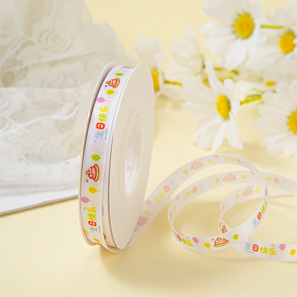 Ruy băng hoạt hình họa tiết sinh nhật cho bé cuộn 22m  ảnh 14