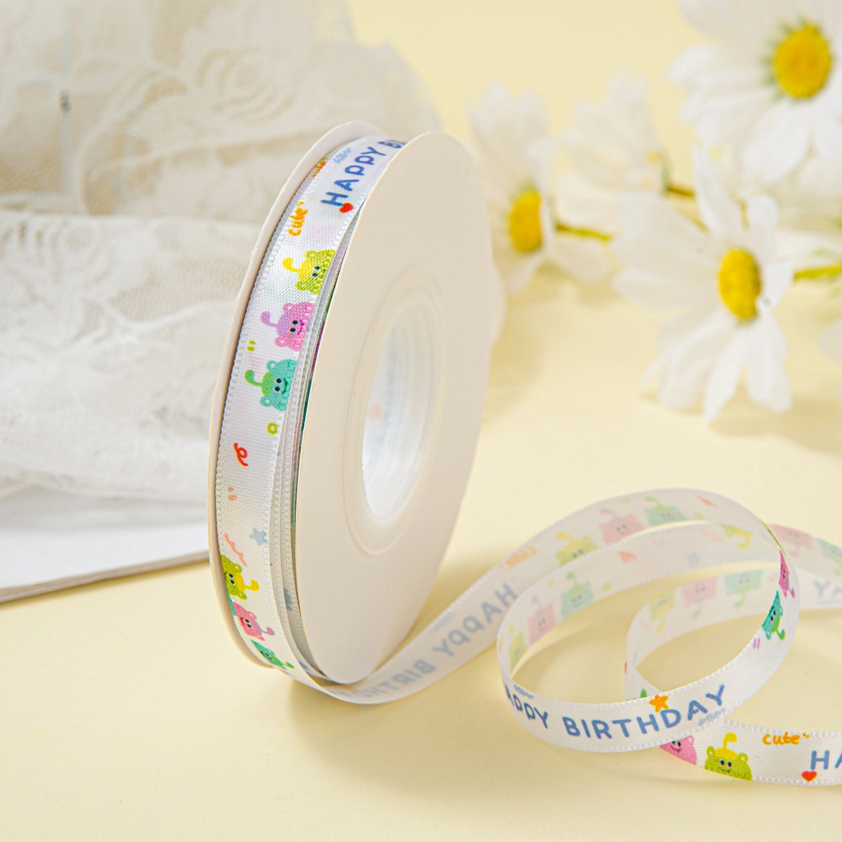 Ruy băng hoạt hình họa tiết sinh nhật cho bé cuộn 22m  ảnh 15