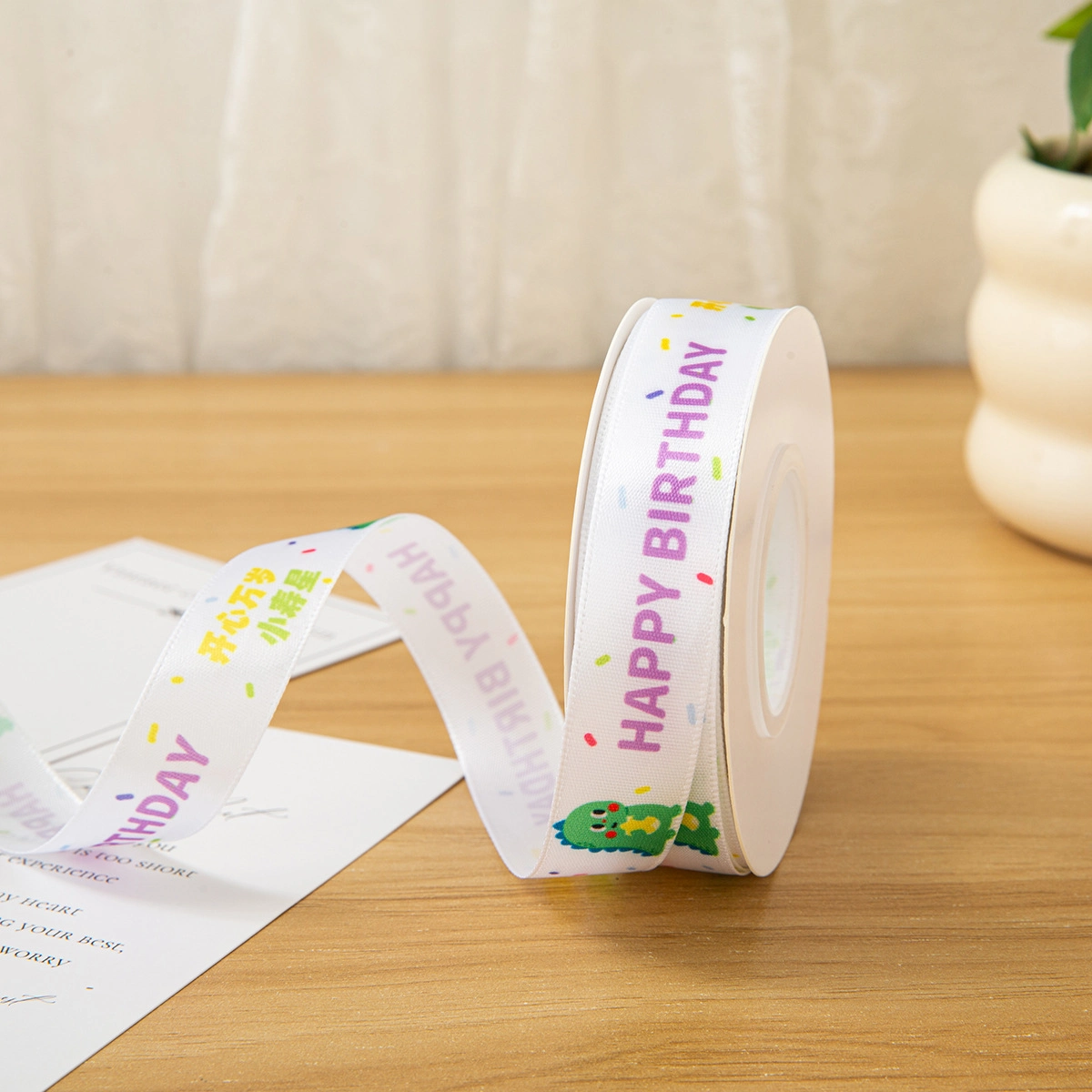 Ruy băng hoạt hình họa tiết sinh nhật cho bé cuộn 22m  ảnh 21