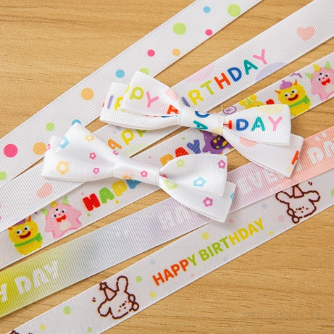 Ruy băng hoạt hình họa tiết sinh nhật cho bé cuộn 22m  ảnh 2