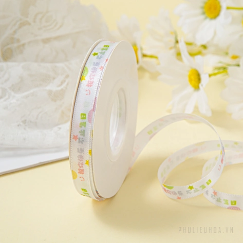 Ruy băng hoạt hình họa tiết sinh nhật cho bé cuộn 22m  ảnh 11