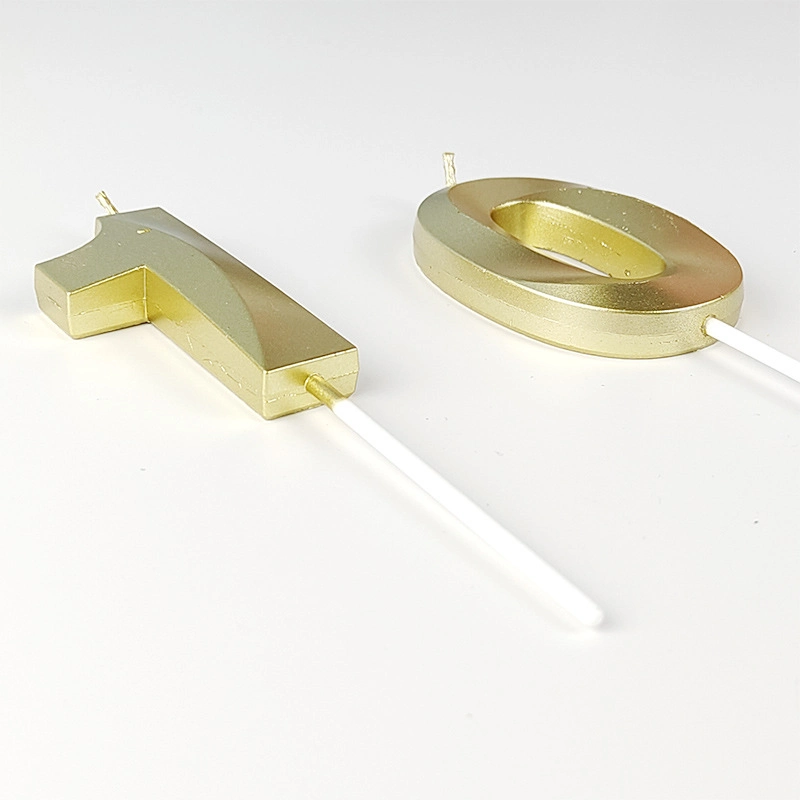 Combo 5 nến nhũ vàng trang trí bánh kem, sinh nhật màu vàng gold ảnh 4