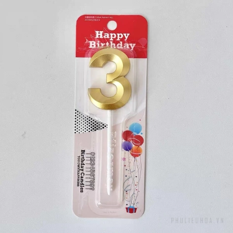 Combo 5 nến nhũ vàng trang trí bánh kem, sinh nhật màu vàng gold ảnh 3