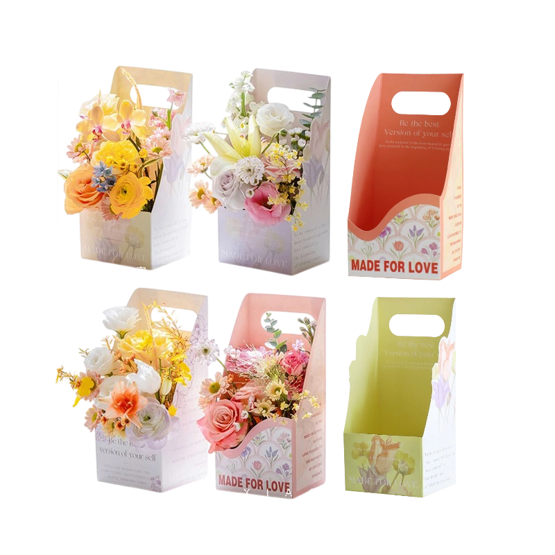 Hộp hoa tươi giấy cứng chống nước có quai xách (combo 5 hộp) ảnh 1