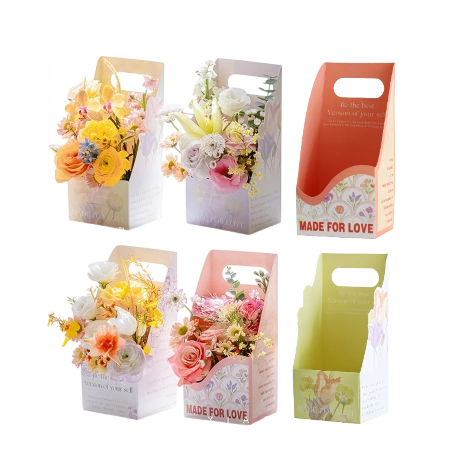 Hộp hoa tươi giấy cứng chống nước có quai xách (combo 5 hộp) ảnh 1