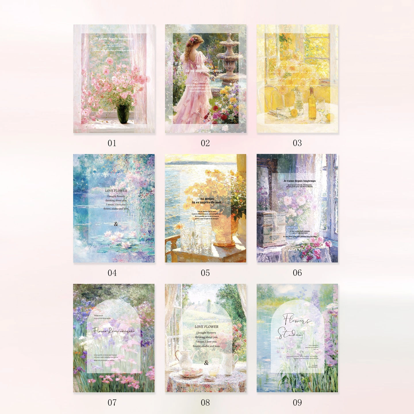 Bộ sưu tập thiệp hoa Postcard Love Flora 9 x 12 - (túi 20 chiếc) ảnh 13