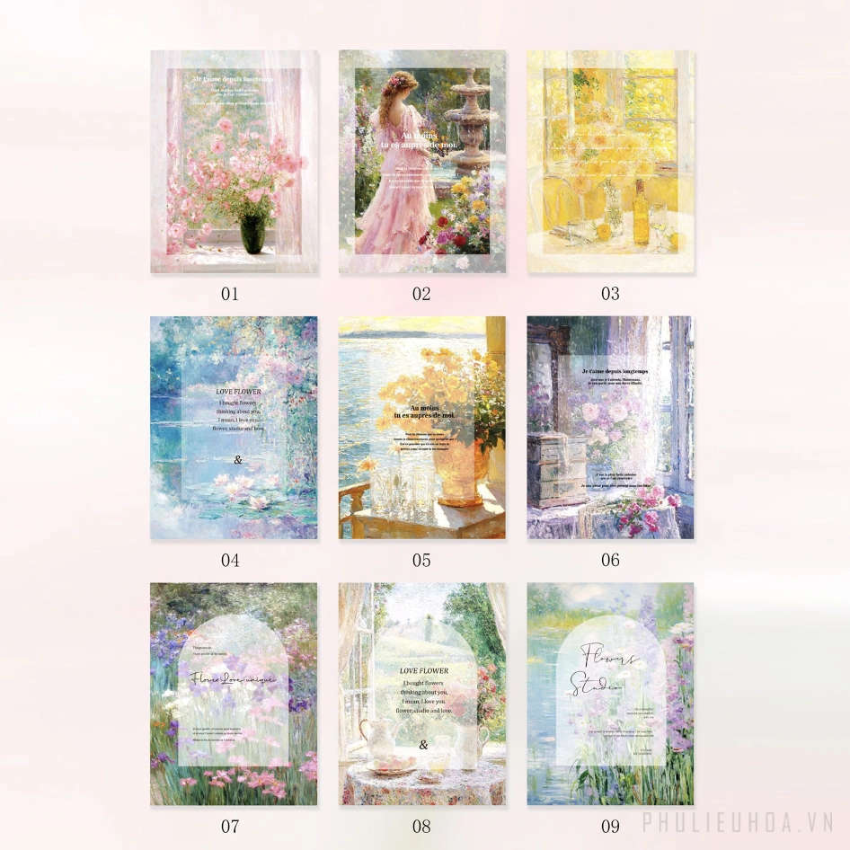 Bộ sưu tập thiệp hoa Postcard Love Flora 9 x 12 - (túi 20 chiếc) ảnh 13