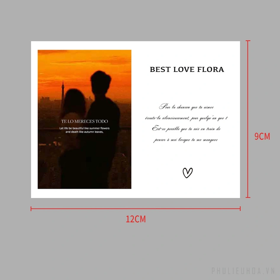 Bộ sưu tập thiệp hoa Postcard Love Flora 9 x 12 - (túi 20 chiếc) ảnh 25