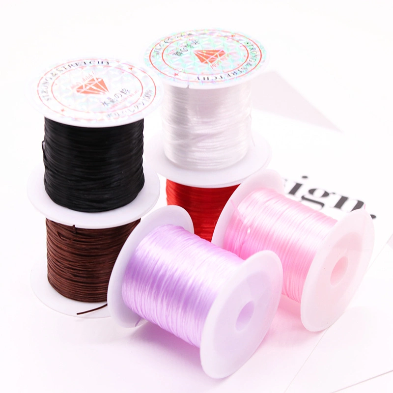 Combo 2 cuộn dây cước thủ công đàn hồi co giãn xâu trang sức 0.6 li x 10m  ảnh 2