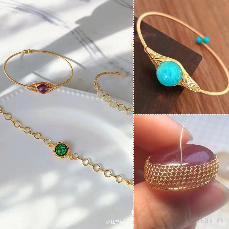 Cuộn dây đồng uốn thủ công làm trang sức handmade 0.3mm x 15m ảnh 7