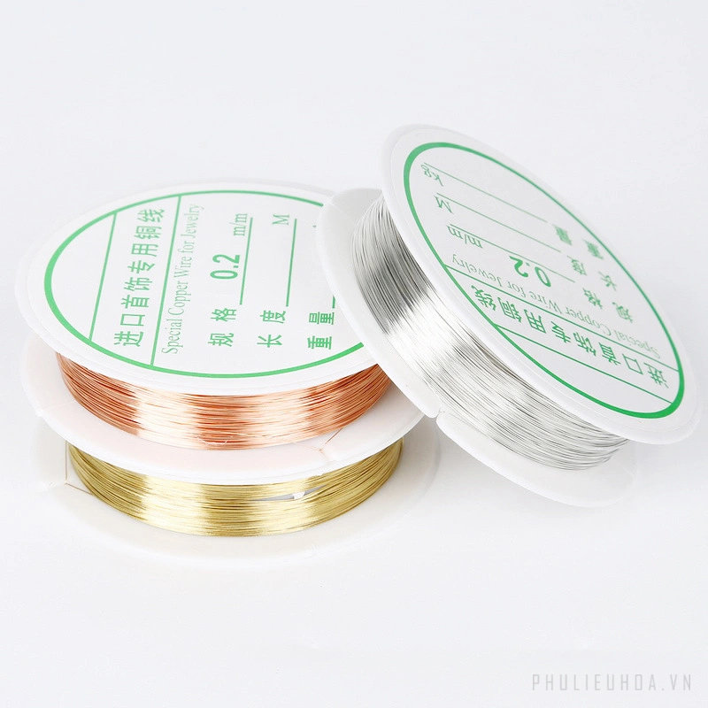 Cuộn dây đồng uốn thủ công làm trang sức handmade 0.3mm x 15m ảnh 8