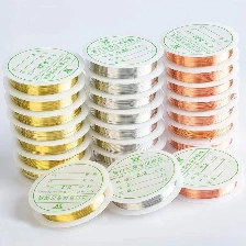 Cuộn dây đồng uốn thủ công làm trang sức handmade 0.3mm x 15m ảnh 4