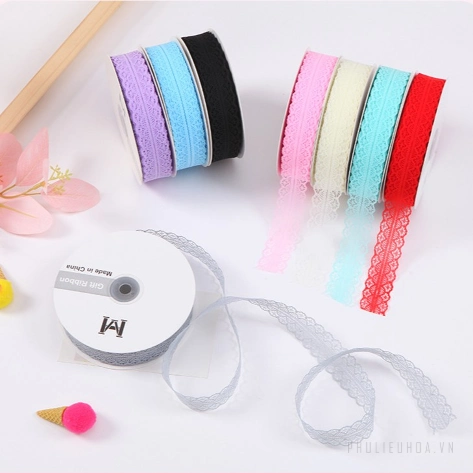 Cuộn ruy băng ren cổ điển bản 3cm x 45m ảnh 15
