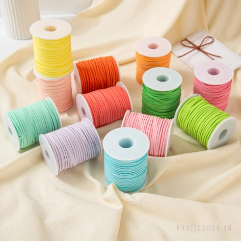 Cuộn dây nhung da lộn trang trí hoa buộc hộp quà, làm nơ, làm đồ handmade   ảnh 8