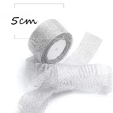 Ruy băng nhũ kim tuyến vàng bạc bản 0.3 - 5cm  ảnh 31