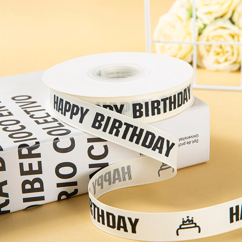 Ruy băng sinh nhật trắng sữa khổ 2cm x 22m Happy Birth Day ảnh 16