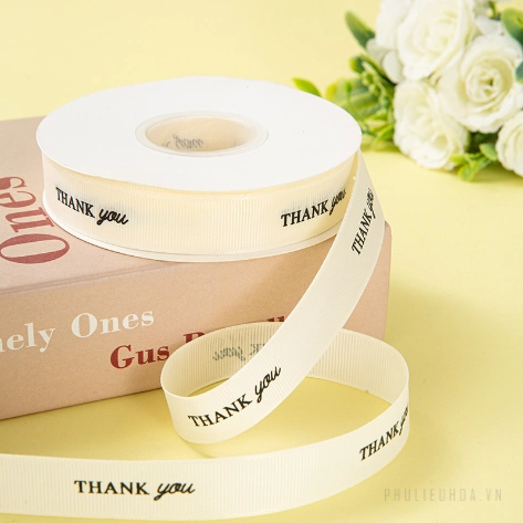 Ruy băng sinh nhật trắng sữa khổ 2cm x 22m Happy Birth Day ảnh 25