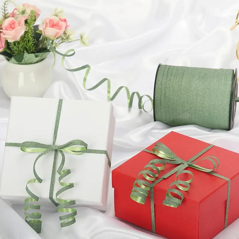 Ruy băng nhựa màu nhung kim tuyến bản 0.5cm x 250 yard ảnh 8