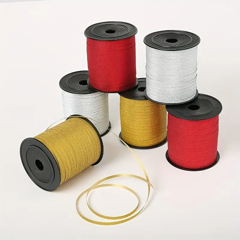 Ruy băng nhựa màu nhung kim tuyến bản 0.5cm x 250 yard ảnh 6