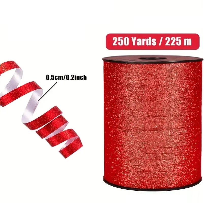 Ruy băng nhựa màu nhung kim tuyến bản 0.5cm x 250 yard ảnh 11