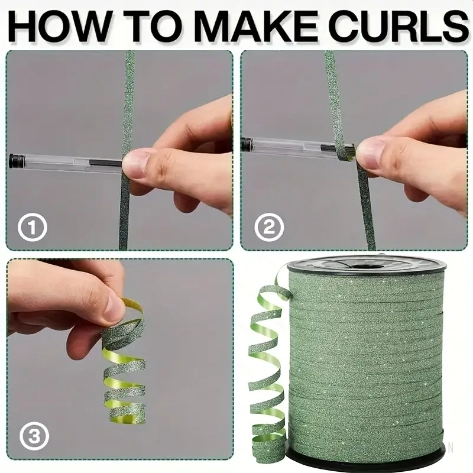 Ruy băng nhựa màu nhung kim tuyến bản 0.5cm x 250 yard ảnh 7