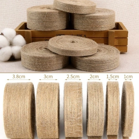 Ruy băng vải bố, dây đay, dây gai cuộn 10 yard ảnh 8