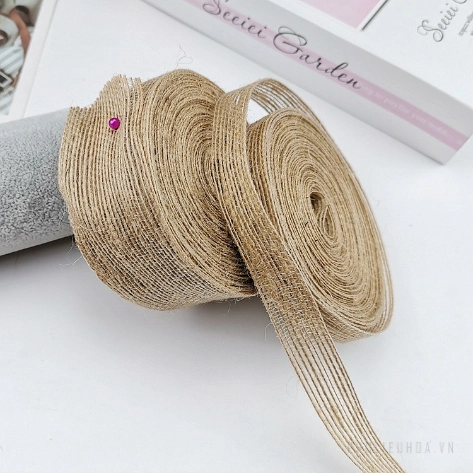 Ruy băng vải bố, dây đay, dây gai cuộn 10 yard ảnh 12