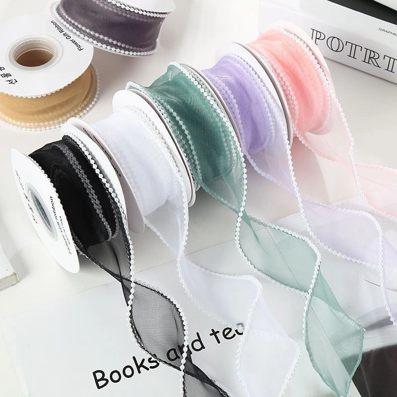 Cuộn ruy băng viền ngọc trai 4cm x 10 yard ảnh 6