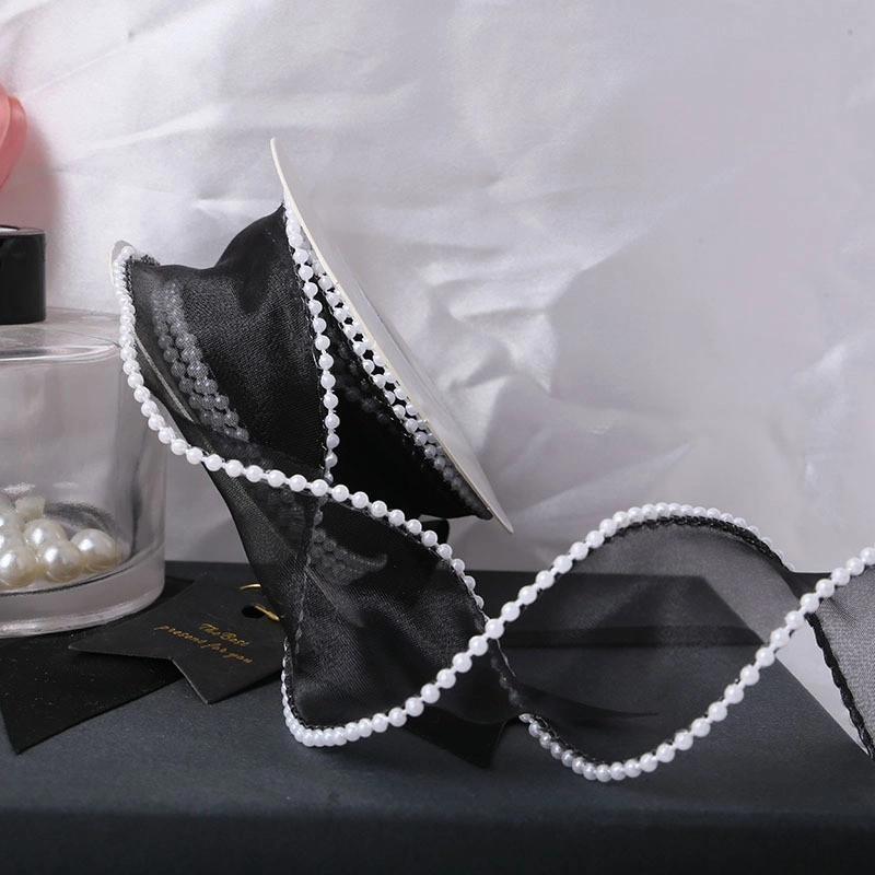 Cuộn ruy băng viền ngọc trai 4cm x 10 yard ảnh 12