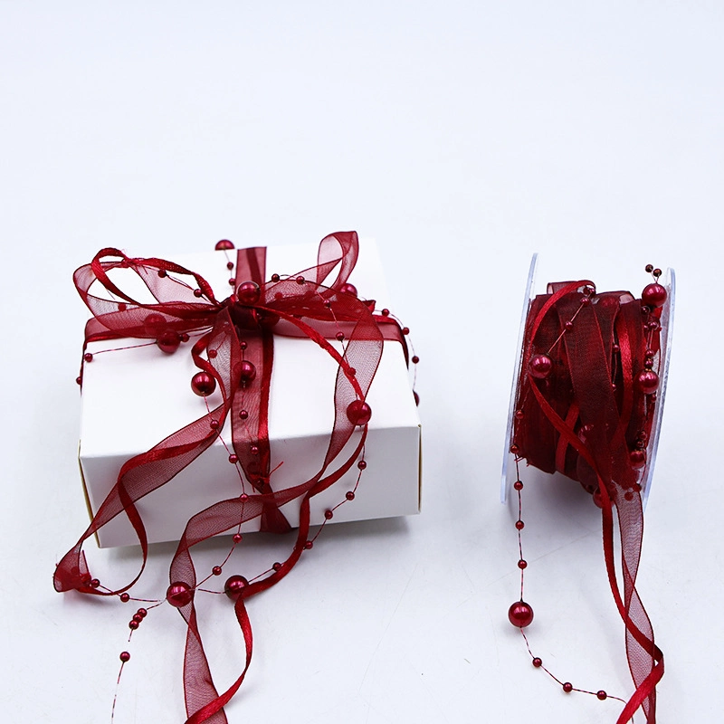 Ruy băng cườm ngọc trai cuộn 5 yard ảnh 10