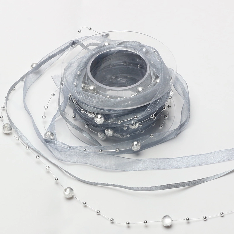 Ruy băng cườm ngọc trai cuộn 5 yard ảnh 16