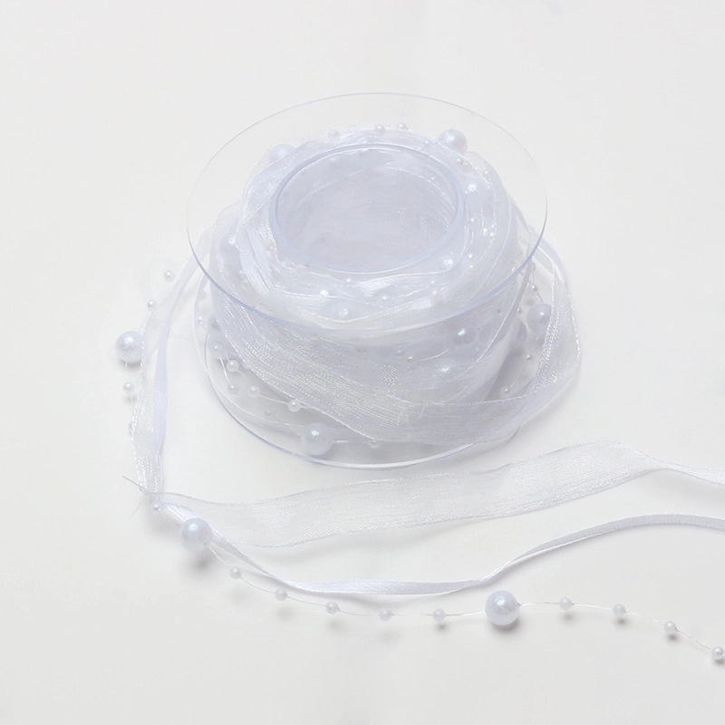 Ruy băng cườm ngọc trai cuộn 5 yard ảnh 21