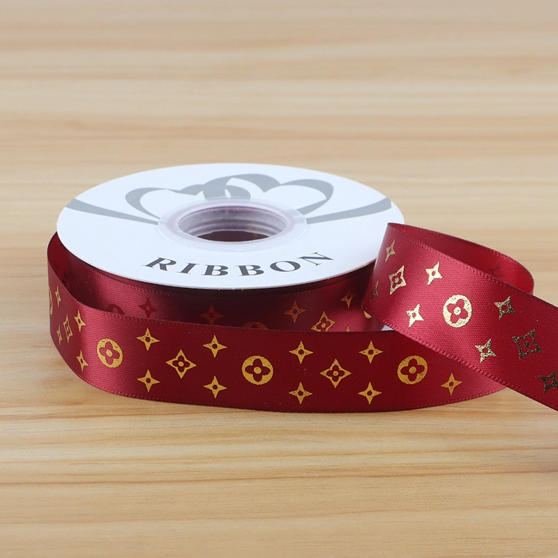 Ruy băng satin in chữ nhũ đồng I Love You khổ 2.5cm x 32yard ảnh 19