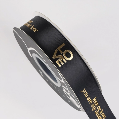 Ruy băng satin in chữ nhũ đồng I Love You khổ 2.5cm x 32yard ảnh 26