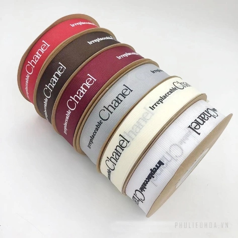 Ruy băng gân chữ Chanel 2cm x 32yard ảnh 3