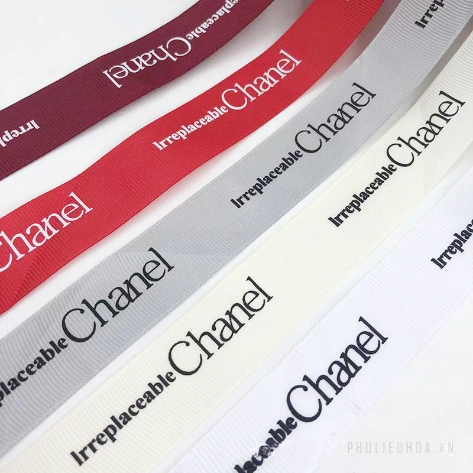 Ruy băng gân chữ Chanel 2cm x 32yard ảnh 4