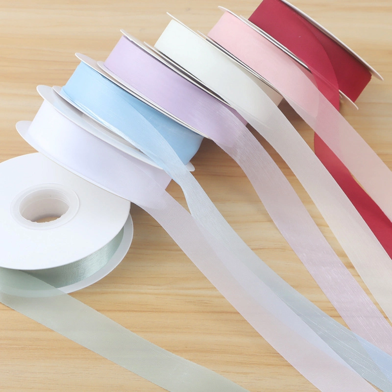 Ruy băng lụa lưới xuyên thấu, mỏng nhẹ mềm mại 2,5cm x 20yard ảnh 13