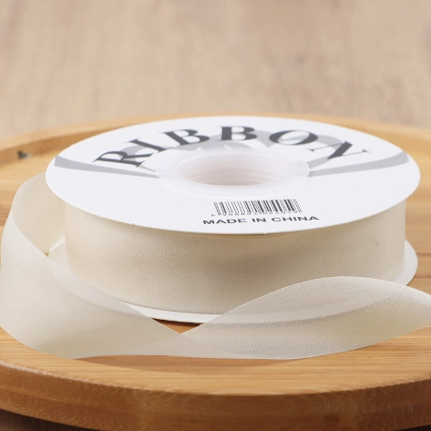 Ruy băng lụa lưới xuyên thấu, mỏng nhẹ mềm mại 2,5cm x 20yard ảnh 14