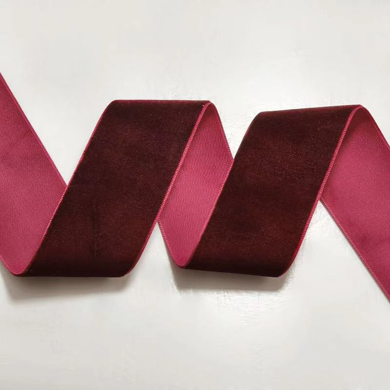 Ruy băng nhung đỏ mịn một mặt nhiều bản cuộn 5yard  ảnh 12