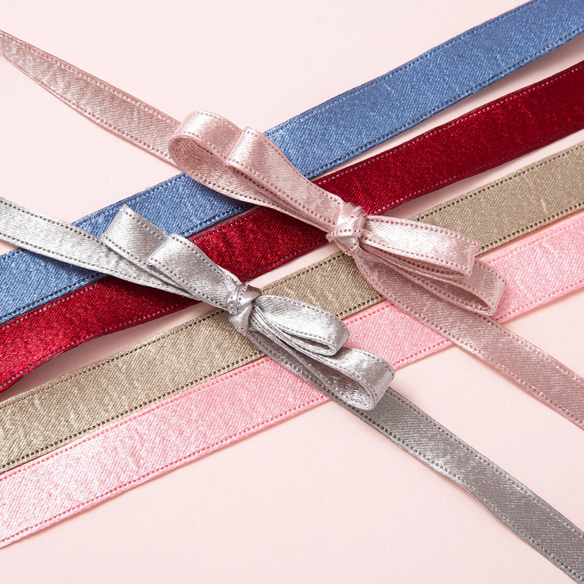 Cuộn ruy băng lụa nhung da PU ánh kim gói hoa buộc nơ quà tặng 2.5cm x 10yard ảnh 2