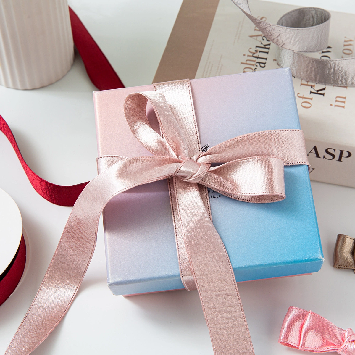 Cuộn ruy băng lụa nhung da PU ánh kim gói hoa buộc nơ quà tặng 2.5cm x 10yard ảnh 4