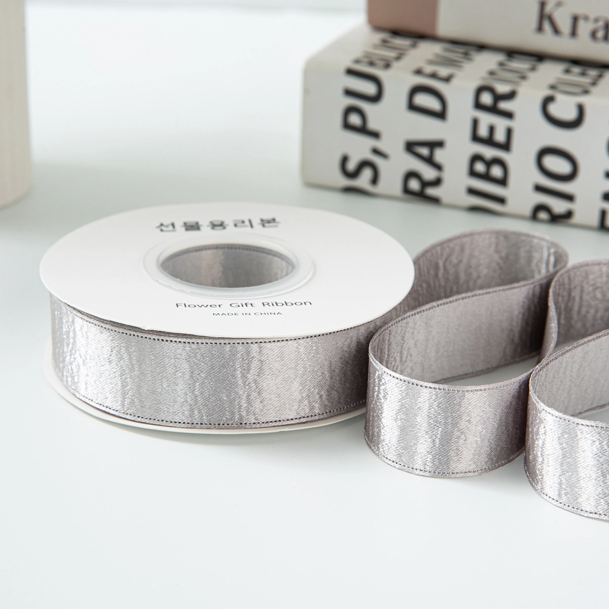 Cuộn ruy băng lụa nhung da PU ánh kim gói hoa buộc nơ quà tặng 2.5cm x 10yard ảnh 13